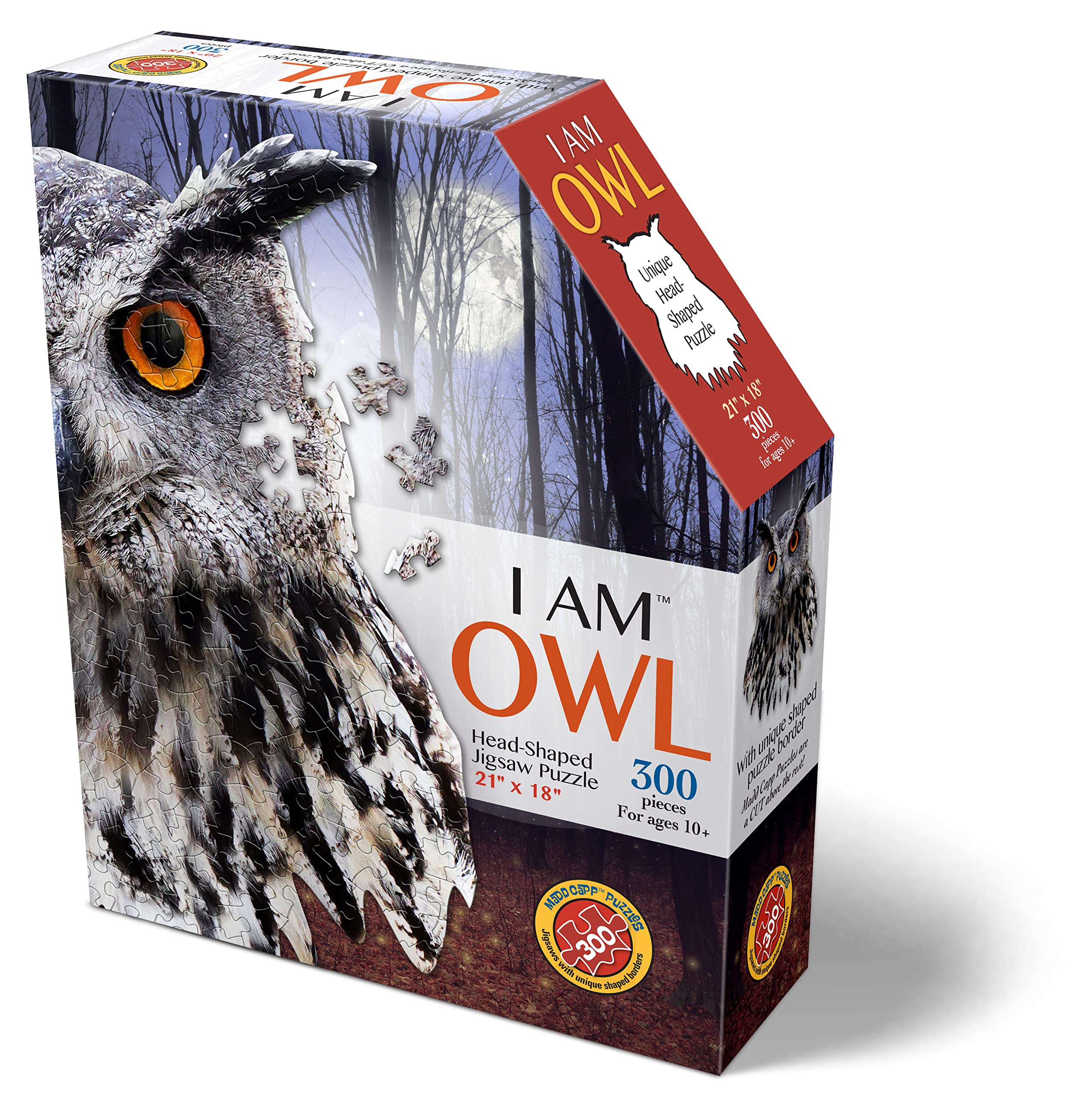 Amazon.com: Madd Capp Puzzles - I AM Owl - 300 Pieces - Animal